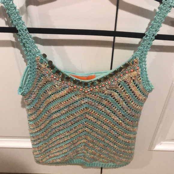 Green and Orange top by Cynthia Stefee - Picture 1 of 3